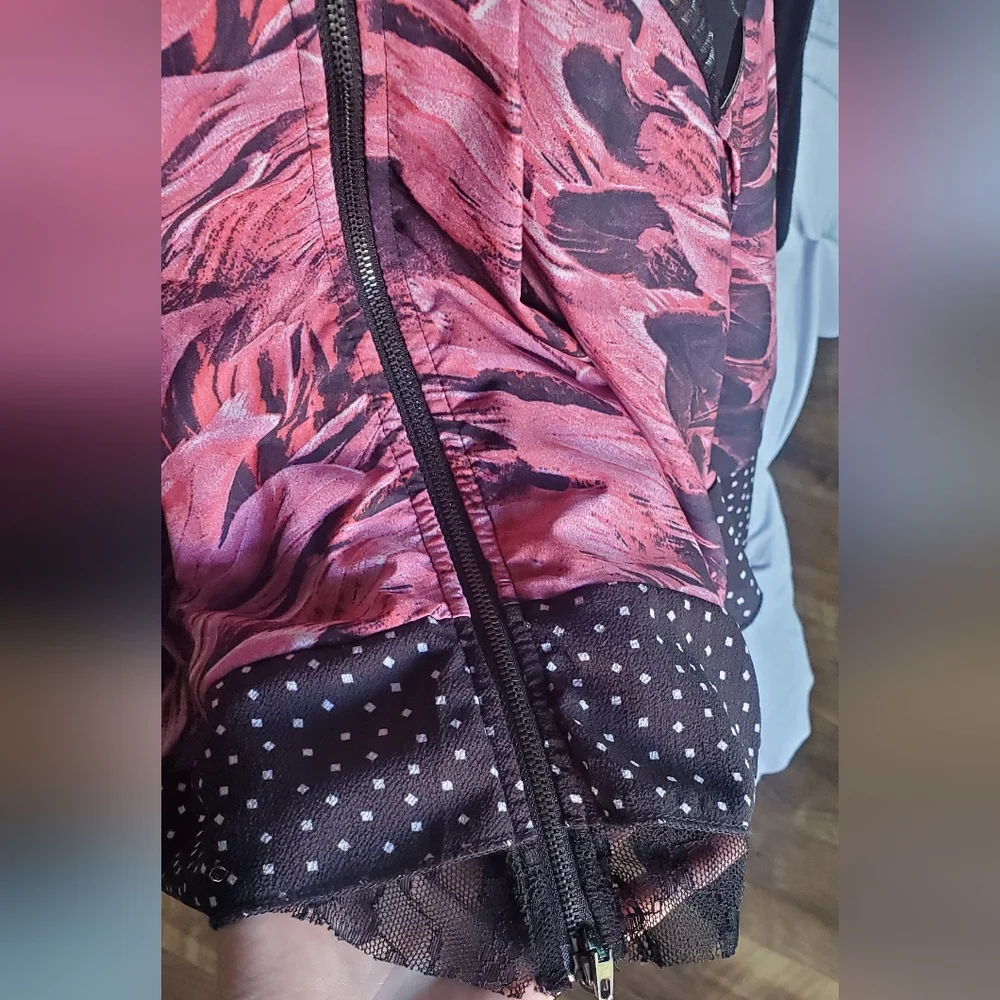 C'fait Pour Vous Black and Pink Long Sleeve Dress Size M - Picture 7 of 8